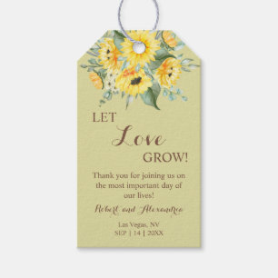 Etiqueta Para Presente Deixe O Amor Crescer Flores Solares Favor De Casam
