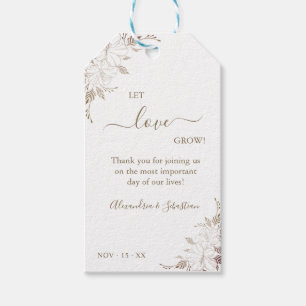 Etiqueta Para Presente Deixe O Amor Crescer O Casamento Floral Favorecer