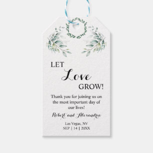 Etiqueta Para Presente Deixe O Amor Crescer O Eucalyptus Casando Favorece