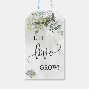 Etiqueta Para Presente Deixe o amor crescer presente de planta Eucalyptus