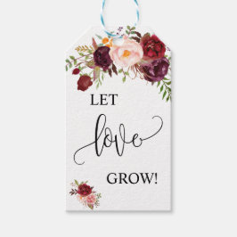 Etiqueta Para Presente Deixe o Amor Cultivar presente de planta Marsala f