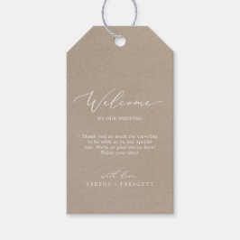 Etiqueta Para Presente Delicar Calliografia | Kraft Wedding Welcome