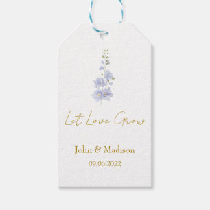 Etiqueta Para Presente Delphinium Semente de casamento deixe o amor cre