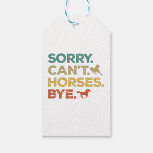 Etiqueta Para Presente Desculpe Não Cavalos Tchau