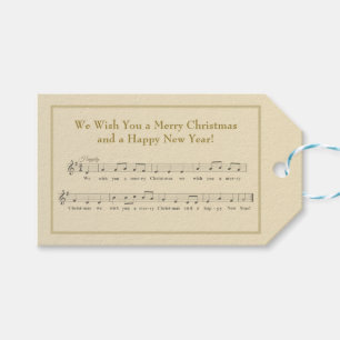 Etiqueta Para Presente Desejamos-lhe um Feliz Natal Musical