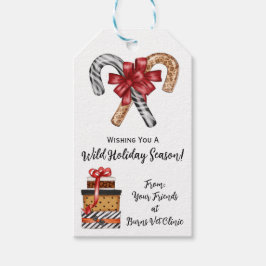 Etiqueta Para Presente Desejando-lhe umas Férias Selvagens, Guepardo, imp