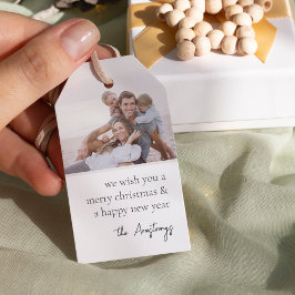 Etiqueta Para Presente Desejo Simples Neutro Minimalista Foto Feriado