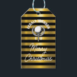 Etiqueta Para Presente Desenho de monograma de golfe invertido elegante<br><div class="desc">Desenho de Monograma de Golfe Elegante e Personalizado Minimalista por Edward Eksi. Modificação fácil de INICIAIS e TEXTOS para suas necessidades.</div>