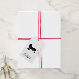 Etiqueta Para Presente Desenho do Dachshund