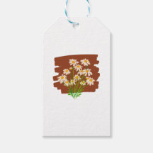 Desenho floral rústico em fundo marrom