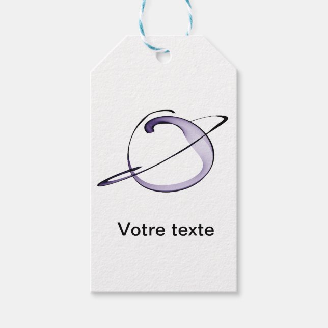 Etiqueta Para Presente desenho gracioso pequeno planeta (Frente)