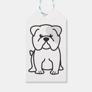 Etiqueta Para Presente Desenhos animados do buldogue