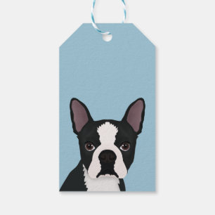 Etiqueta Para Presente desenhos animados do terrier de Boston
