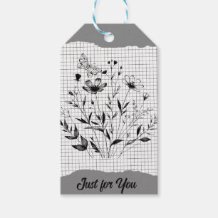 Etiqueta Para Presente Desenhos do Jardim da Borboleta