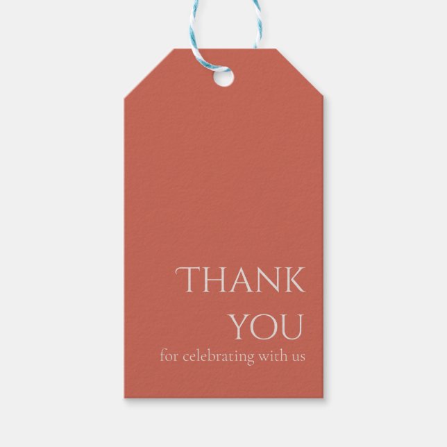 Etiqueta Para Presente Desert Rosa Modern Wedding Fag (Frente)