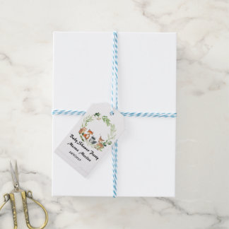 Etiqueta Para Presente design de baby shower de animal da floresta
