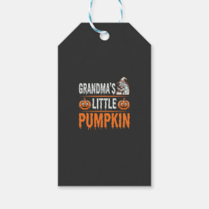 Etiqueta Para Presente Design de Bruxa de Halloween da Pequena Abóbora da