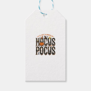 Etiqueta Para Presente Design de Camisa de Abóbora de Halloween Hocus Poc