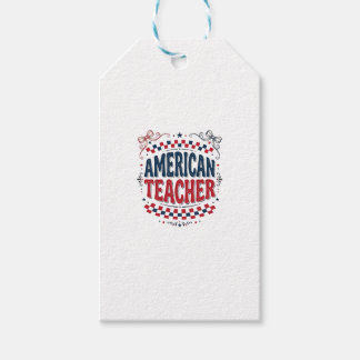 Etiqueta Para Presente Design de Camisa Vintage Patriótica para Professor