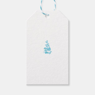 Etiqueta Para Presente Design de decoração de turquesa média, azul escura