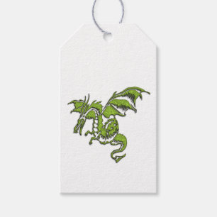 Etiqueta Para Presente Design de Dragão Voador