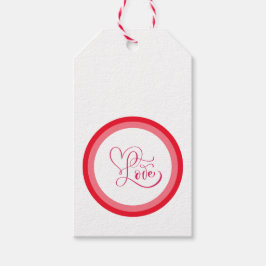 Etiqueta Para Presente Design de Estilo Amor Rosa Fofo