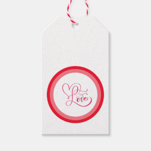 Etiqueta Para Presente Design de Estilo Amor Rosa Fofo