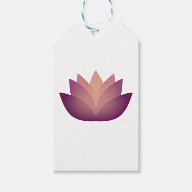 Etiqueta Para Presente Design de Flor Mauve Lotus (Frente)