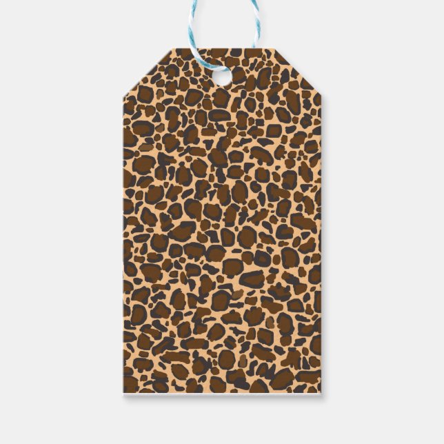 Etiqueta Para Presente design de leopardo (Frente)