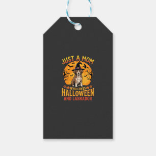 Etiqueta Para Presente Design de Mãe Labradores de Halloween Feiticeira_1