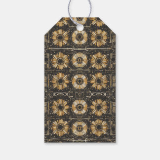 Etiqueta Para Presente design de padrão floral futurista