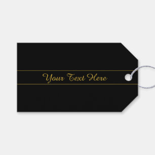 Etiqueta Para Presente Design de texto simples personalizável dourado e p