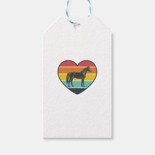 Etiqueta Para Presente Design de Vetor de Cavalo Antigo Pôr do Sol_1