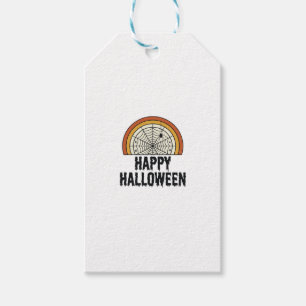 Etiqueta Para Presente Design de Vetor de Teia de Aranha Feliz Halloween