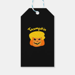 Etiqueta Para Presente Design do Dia das Bruxas de Abóbora Trumpkin - Slo