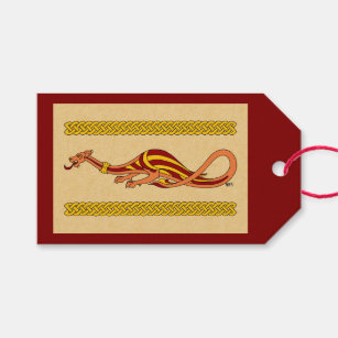 Etiqueta Para Presente Design medieval 2015 do dragão