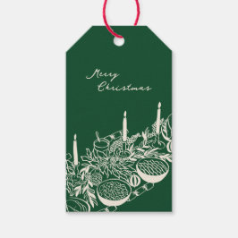 Etiqueta Para Presente Design Minimalista de Mesa de Natal Personalizado