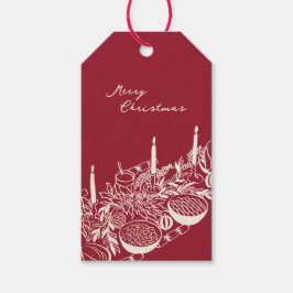 Etiqueta Para Presente Design Minimalista de Mesa de Natal Personalizado