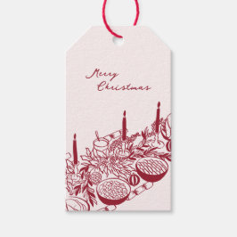 Etiqueta Para Presente Design Minimalista de Mesa de Natal Personalizado
