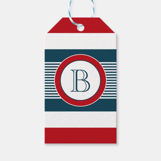 Etiqueta Para Presente Design Monograma (Frente)