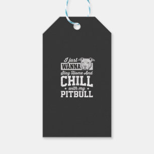 Etiqueta Para Presente Design Pitbull Fique em Casa e Relaxe