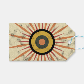 Etiqueta Para Presente Design Retro Boho Explosão Solar
