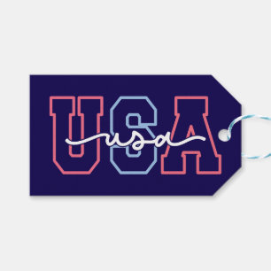 Etiqueta Para Presente Designo USA 4 de Julho-62118