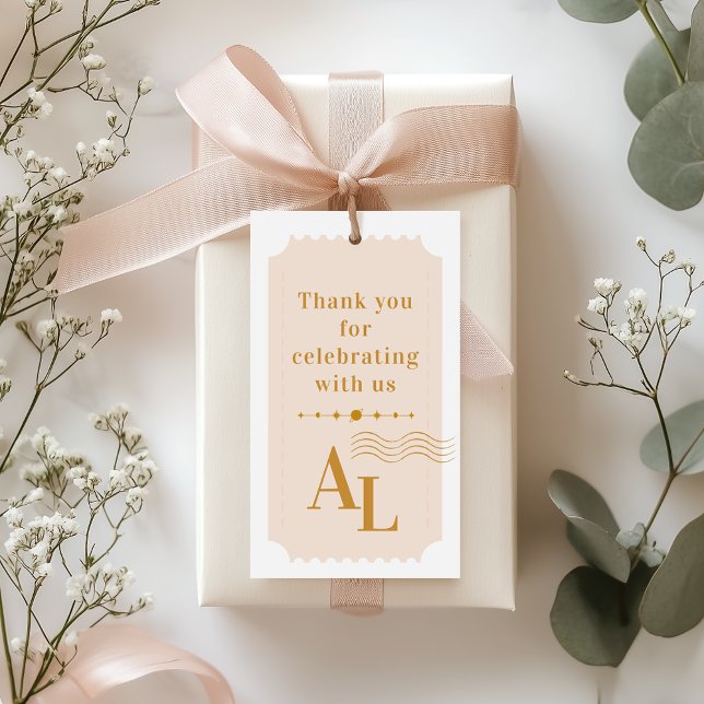 Etiqueta Para Presente Destino de Casamento Cósmico de Embarque (Criador carregado)