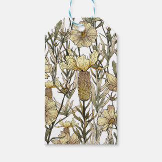 Etiqueta Para Presente Detailed Floral Pattern