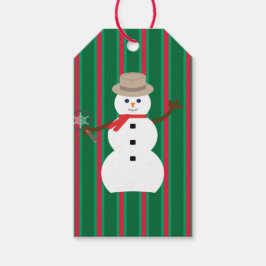 Etiqueta Para Presente Detetive Snowman de Natal divertido e Rico