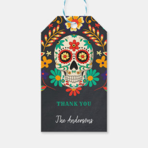 Etiqueta Para Presente Dia da Festa do Dia das Bruxas Mortas Obrigado