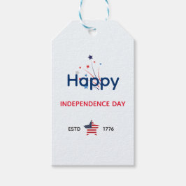 Etiqueta Para Presente Dia da Independência dos EUA 4 de julho Saudações