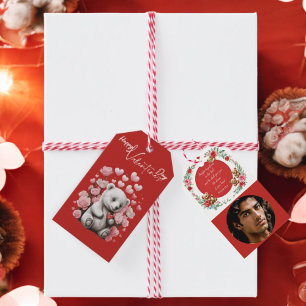 Etiqueta Para Presente Dia de os namorados com Urso Rico