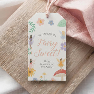 Etiqueta Para Presente Dia de os namorados de Fadas Floral